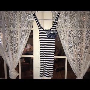 Charolette Russe striped tank with bows (S)